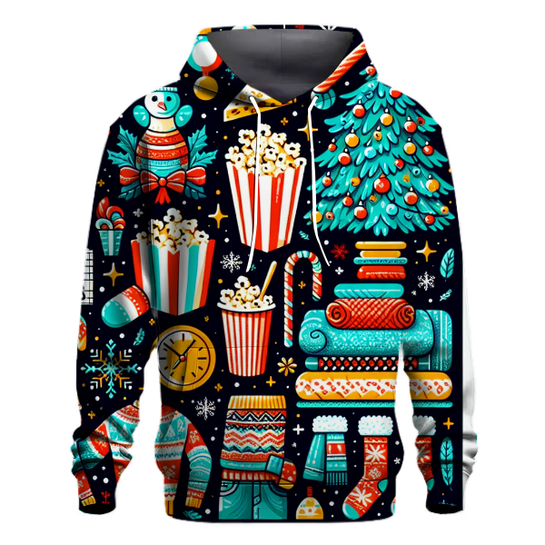 Retro Christmas Movie Night Hoodie