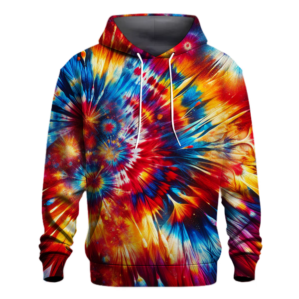 Festival Fireworks Tie-Dye Design Hoodie