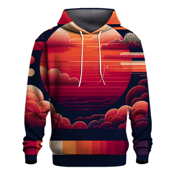 Crimson Sunset Shift Hoodie