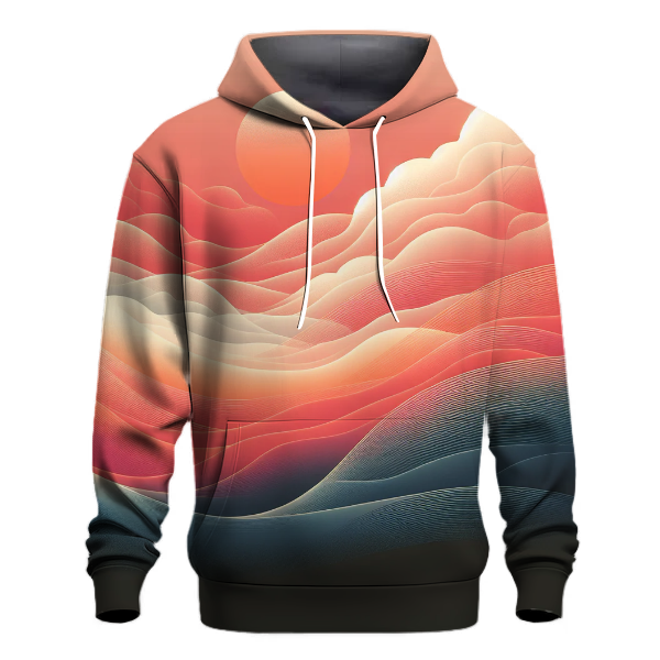 Sunrise Over Mountains Gradient Hoodie