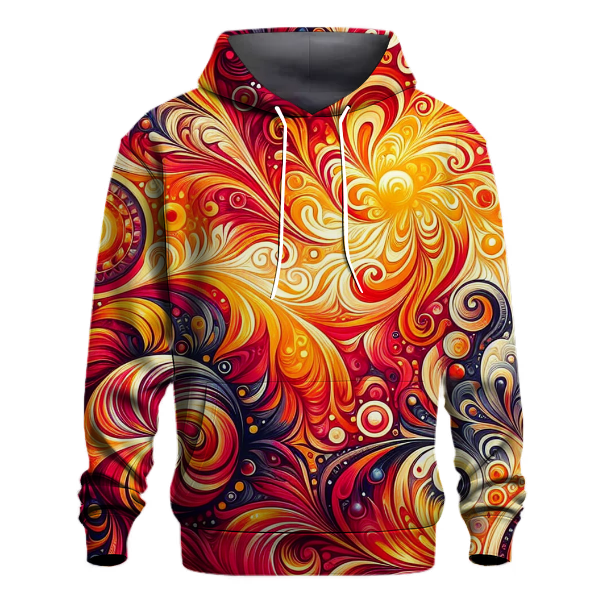Fiery Sunset Burst Hoodie