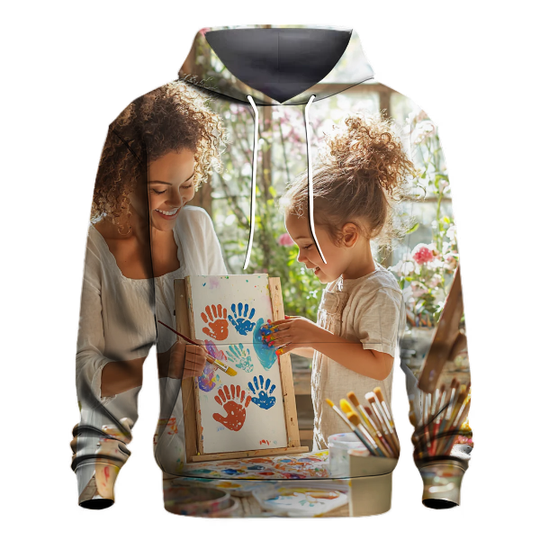 Handprints of Love Creating Lasting Art Together Hoodie