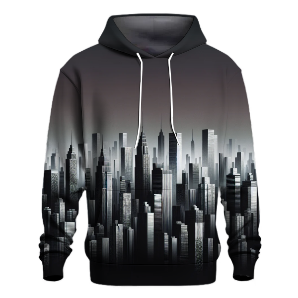 Steel Gray Cityscape Hoodie