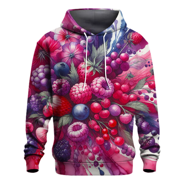 Bright Berry Tie-Dye Design Hoodie