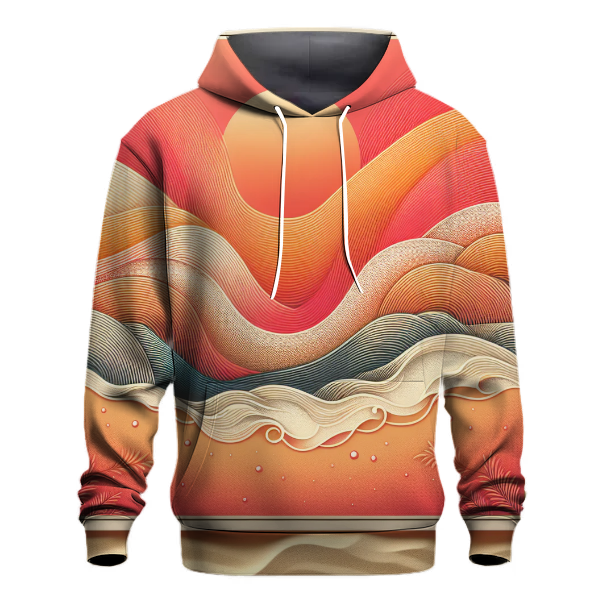 Radiant Coral Sunset Hoodie