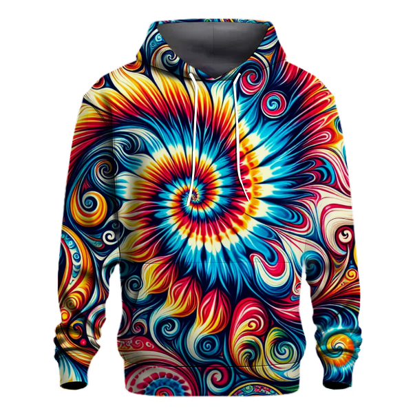 Electric Tie-Dye Swirl Hoodie