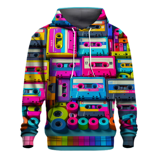 Playful 80s Cassettes Hoodie