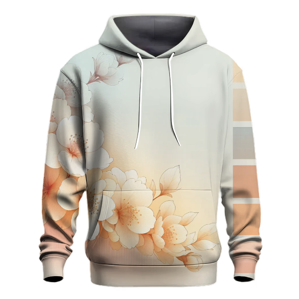 Soft Peach Blossom Gradient Hoodie