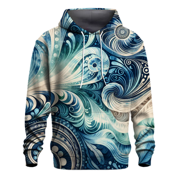 Sapphire Wave Tie-Dye Hoodie