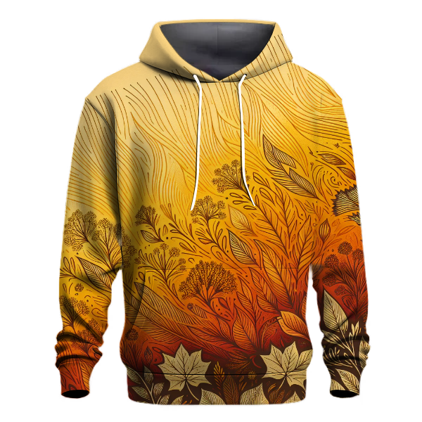 Golden Autumn Gradient Design Hoodie