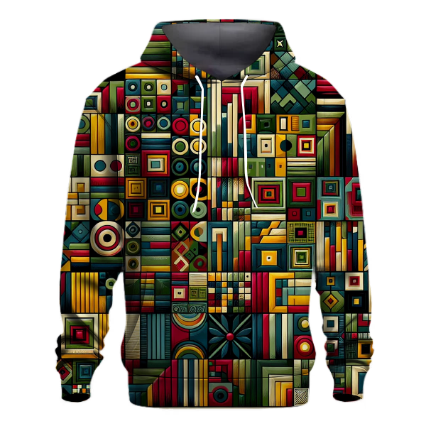 Groovy Geometric Panels Hoodie