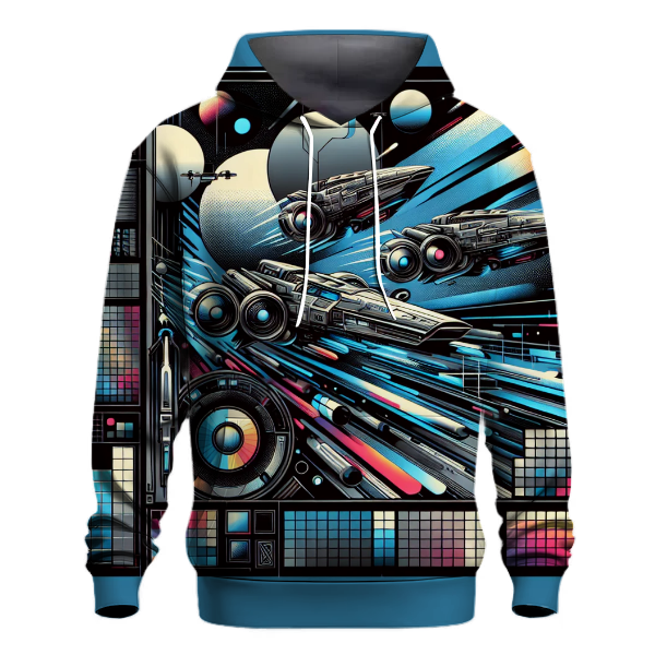 Retro Futuristic Flyers Hoodie