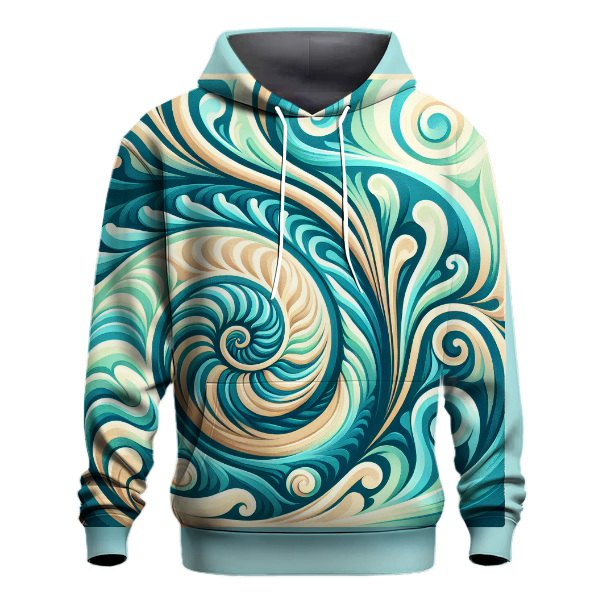 Oceanic Waves Tie-Dye Hoodie