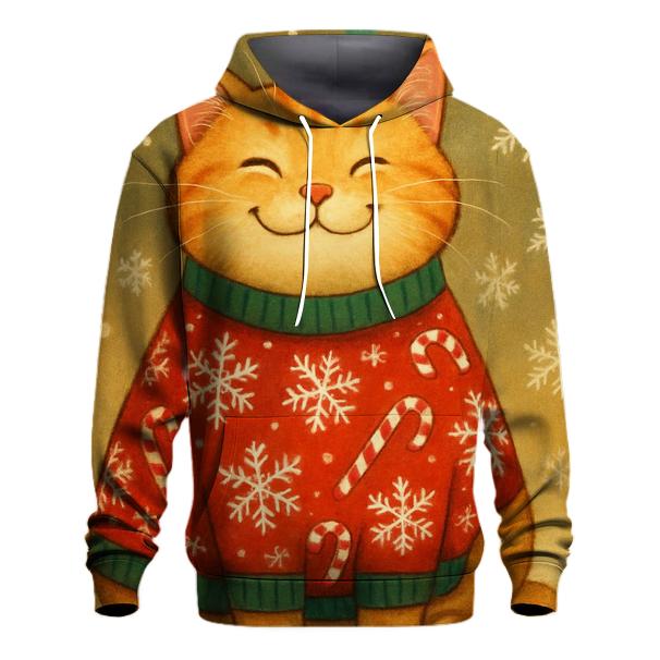 Christmas Sweater Cat Hoodie