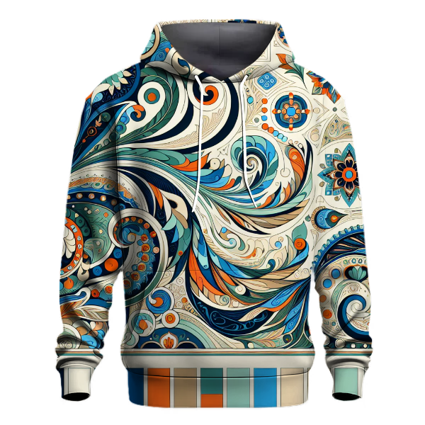 Vibrant Retro Paisley Hoodie