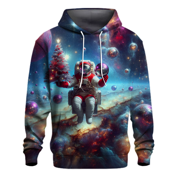 Christmas Astronaut Exploring Outer Space Hoodie