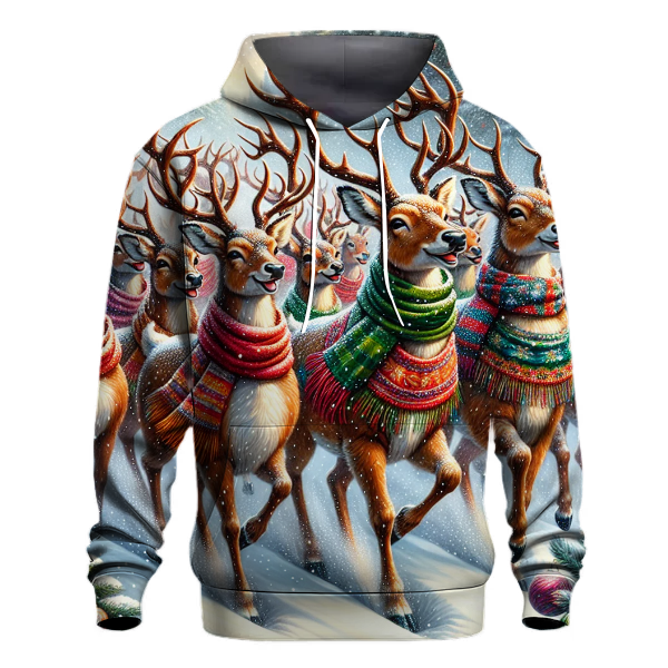 Joyful Reindeer Parade Hoodie