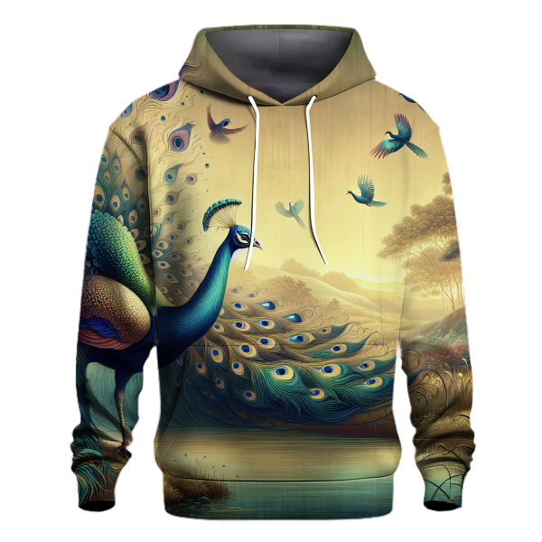 Regal Peacock Splendor Hoodie