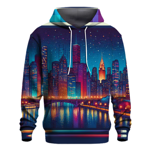 Chic Cityscape Night Hoodie