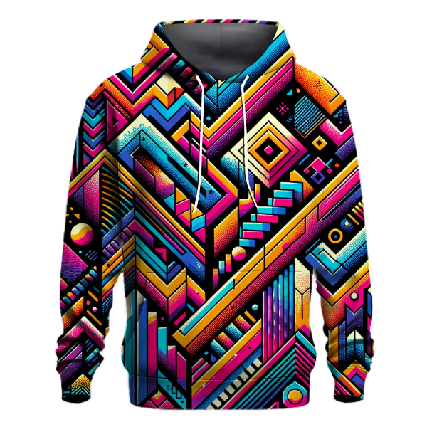 Neon Retro Abstract Hoodie