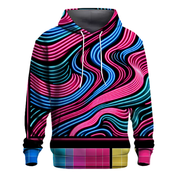 Neon Funky Retro Waves Hoodie