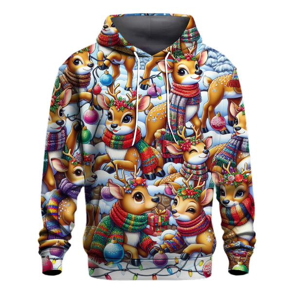 Cheerful Holiday Reindeer Hoodie