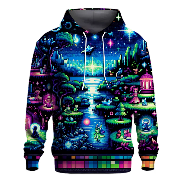 Pixelated Fantasy World Hoodie