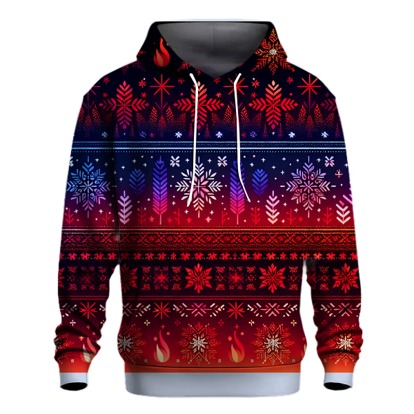 Crimson Winter Night Hoodie