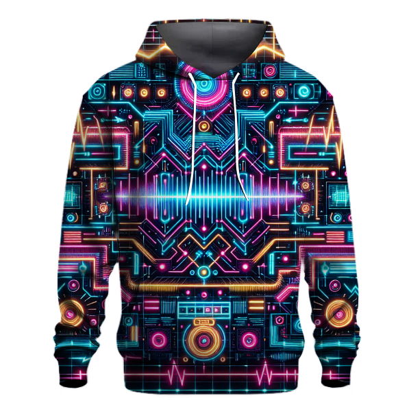 Neon Electro Grid Hoodie