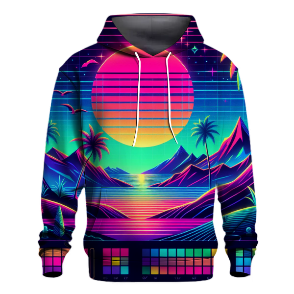 Colorful Synthwave Landscape Hoodie