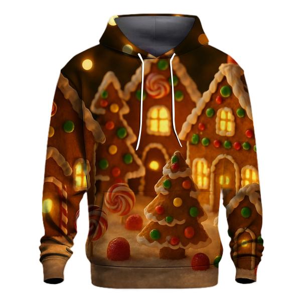 Glowing Gingerbread Village Hoodie