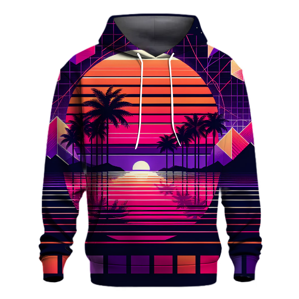 Neon Synthwave Vibes Hoodie