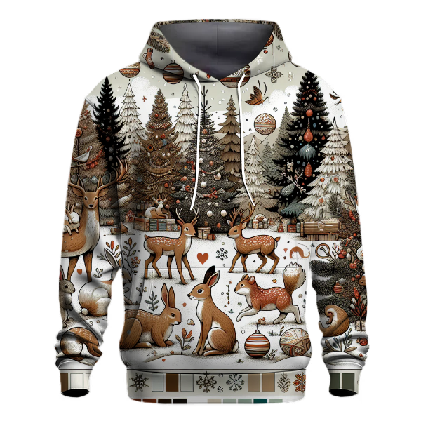 Charming Winter Wildlife Hoodie