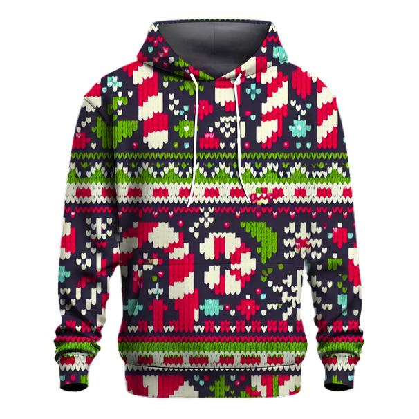 Candy Cane Twist Design Hoodie