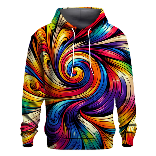 Retro Rainbow Tie-Dye Design Hoodie