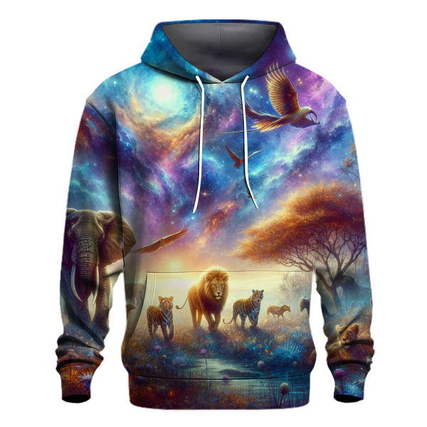 Galactic Wildlife Wonders Hoodie