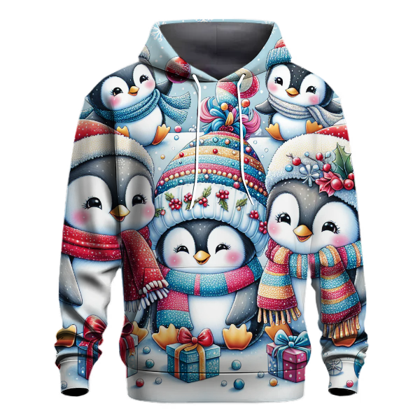 Cozy Penguin Christmas Crew Hoodie