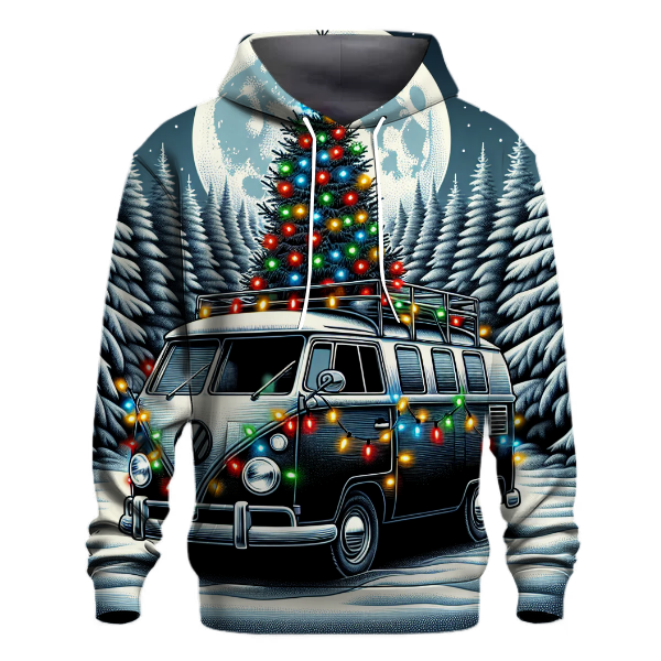 Retro Christmas Camper Adventure Hoodie