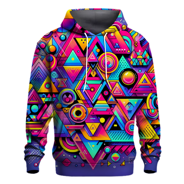 Geometric Neon Blast Hoodie