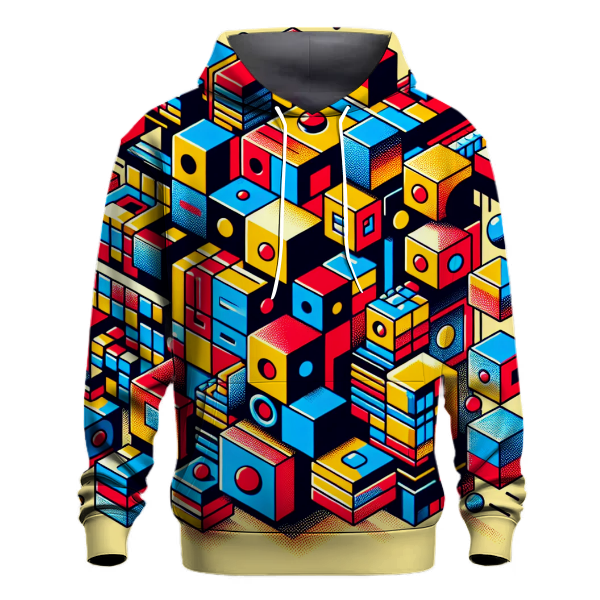 Colorful Retro Cubes Hoodie