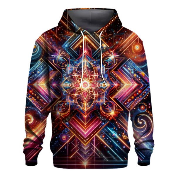Cosmic Neon Burst Hoodie