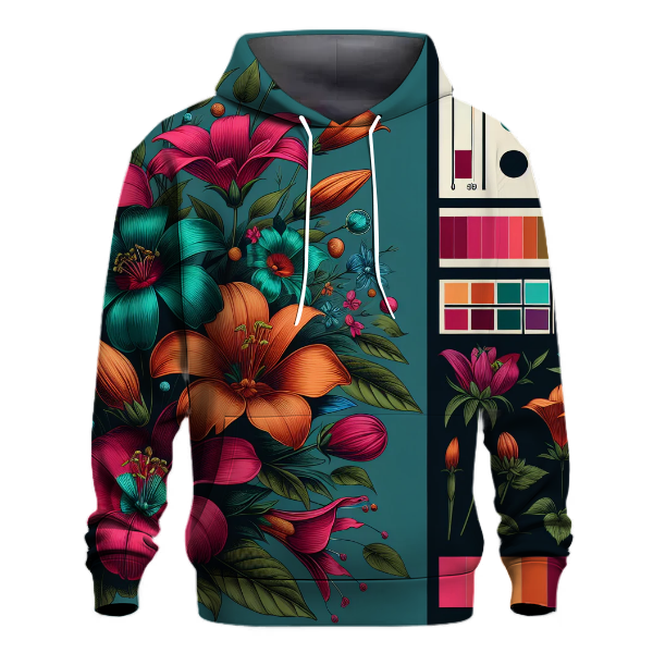 Retro Botanical Bloom Hoodie