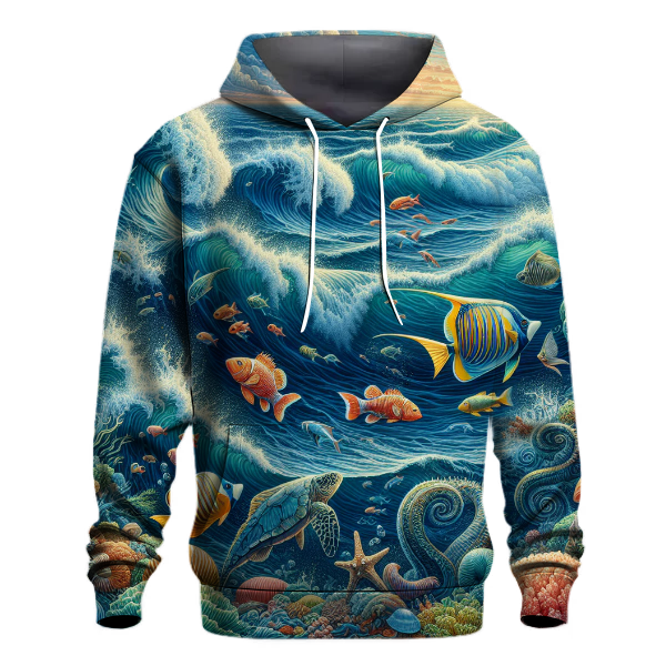 Dynamic Ocean Waves Hoodie