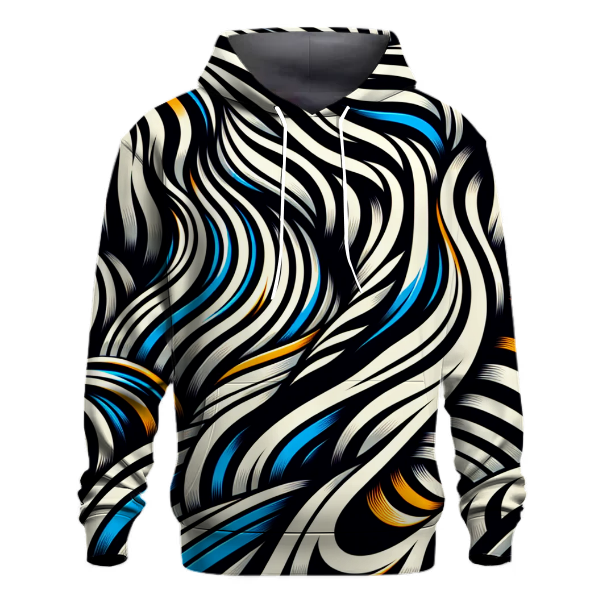 Electric Zebra Stripes Hoodie
