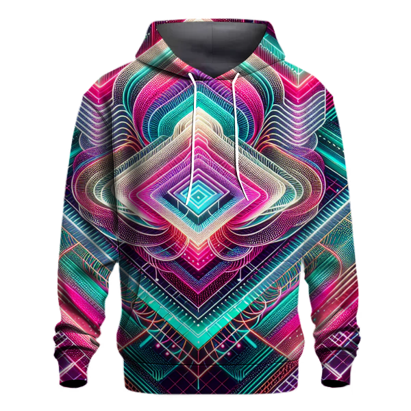 Futuristic Neon Mesh Hoodie