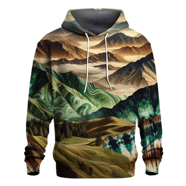 Mystic Mountains Tie-Dye Design Hoodie