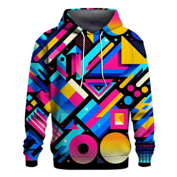 Geometric Neon Patterns Hoodie