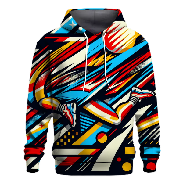 Flashy 80s Sportswear Hoodie