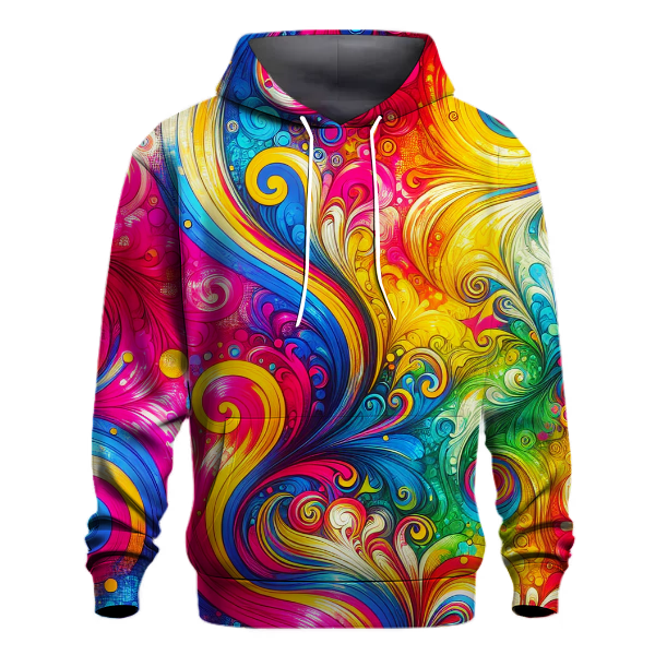 Retro Pop Art Tie-Dye Hoodie