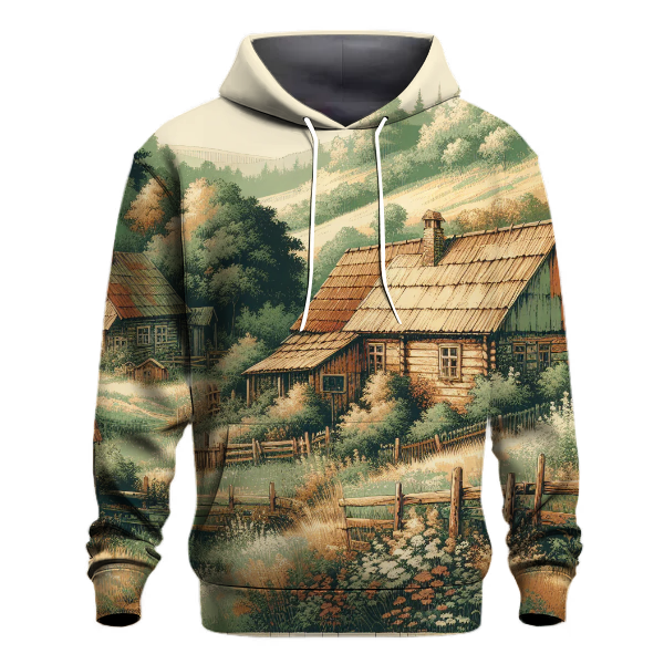 Charming Rustic Cabins Hoodie